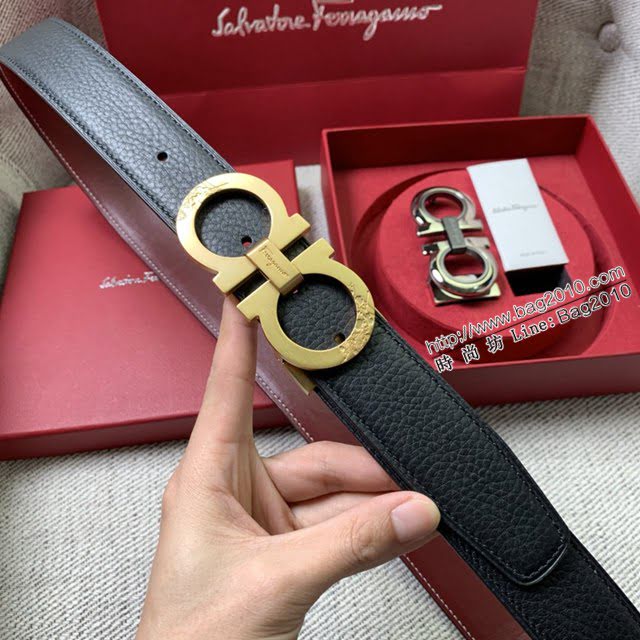 菲拉格慕男女士皮帶 Ferragamo雙扣高端禮盒腰帶  jjp2120